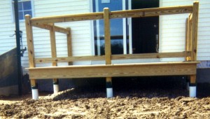 new deck construction footings