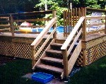 Pool deck footings